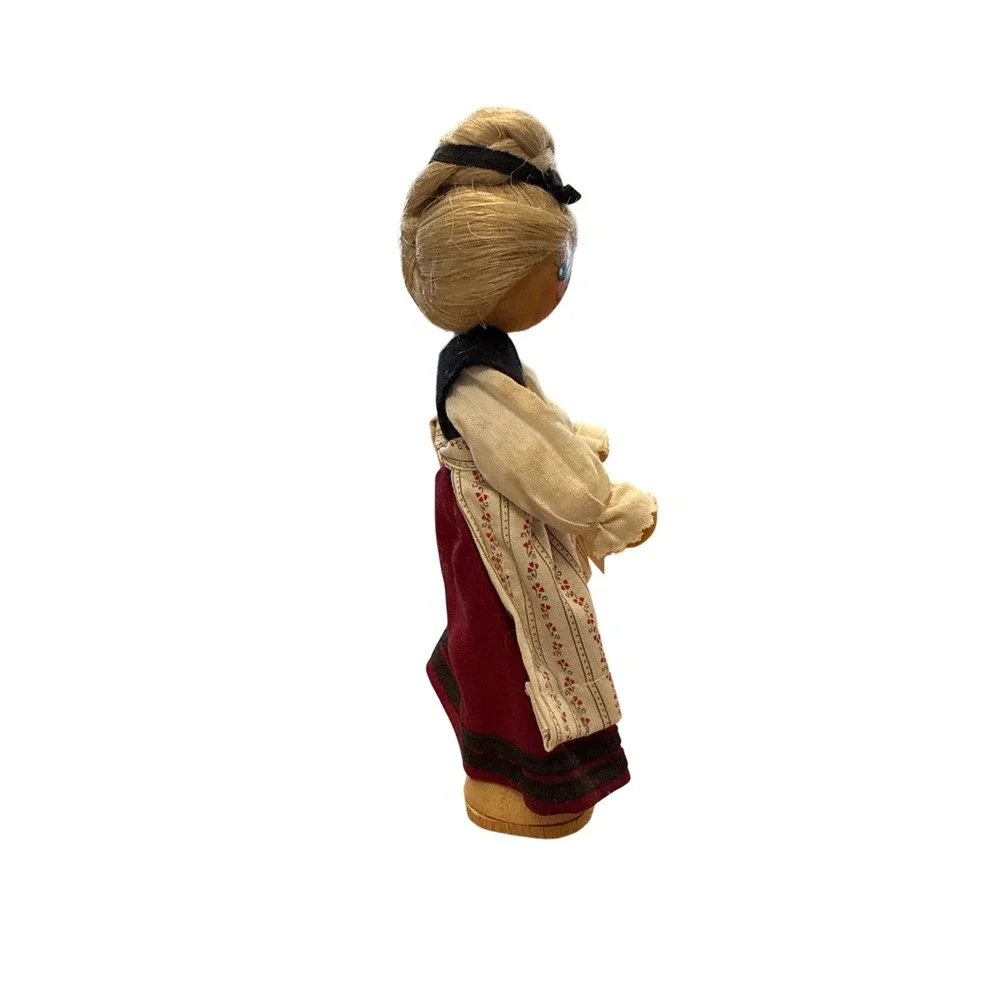 Vroni Wooden Folk Doll Vintage‎ Small Multicolor Traditional Costume